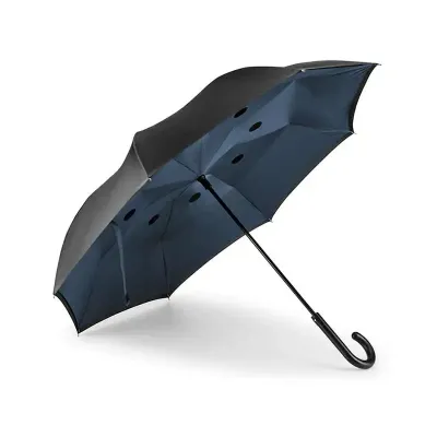 Guarda-chuva reversível personalizado azul