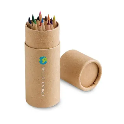 Kit para colorir em tubo com 12 lápis de cor personalizado - 1493530