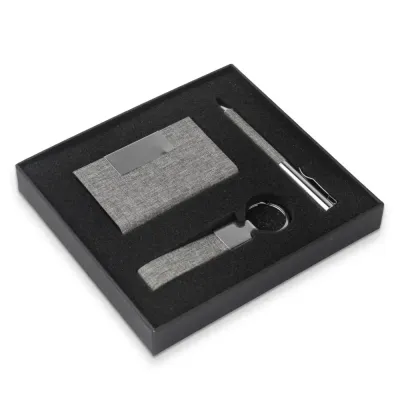 Kit Escritório - Chaveiro, Caneta e Porta-cartão