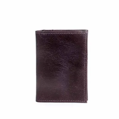 Porta-cartão em couro compacto fácil de ser levado no bolso - 978024