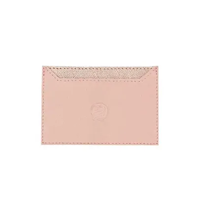 Kit feminino com porta-cartão e chaveiro na cor rose - 537785