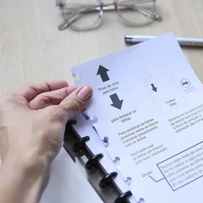 Caderno de disco - aberto