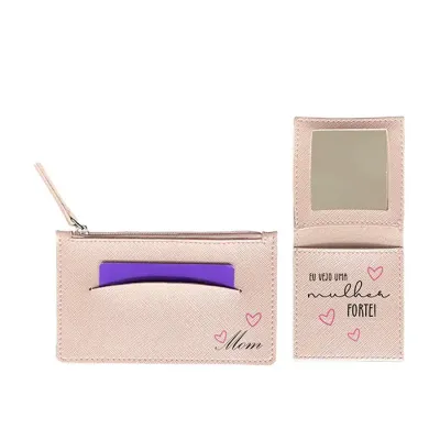 Kit feminino com Espelho e Porta-documento