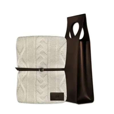 Kit outono/inverno com manta e porta-garrafa
