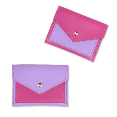 Porta cartão personalizado em couro em tons de rosa/lilás - 1396652