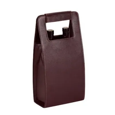 Porta-garrafa em couro