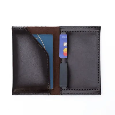 Porta-passaporte Alvo - aberto