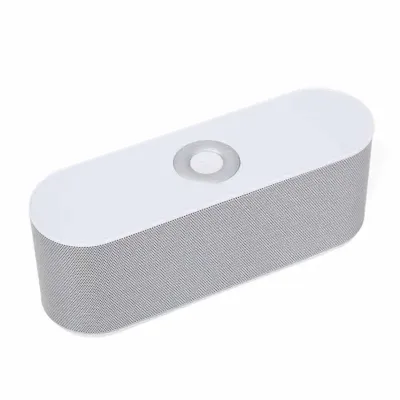 Caixa de som multifunções branca com design elegante