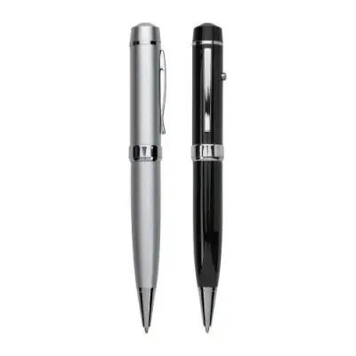 Caneta Pen Drive - prata e preto
