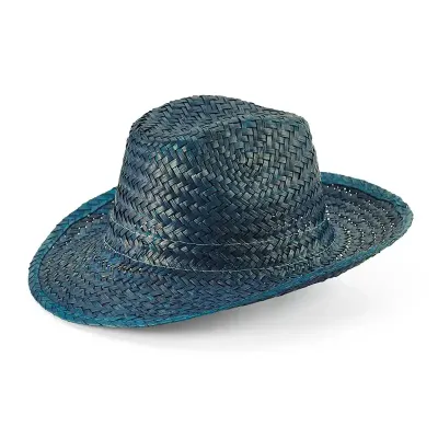 Chapéu panamá de palha azul