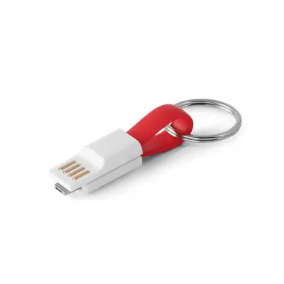 Chaveiro USB com conector 2 em 1 Personalizado - 1331797