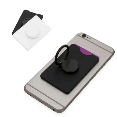 Porta cartão personalizado para celular com anel de suporte