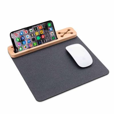 Mouse Pad em  bambu com  apoio para celular - 1333220