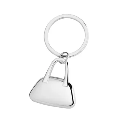 Chaveiro de metal formato bolsa