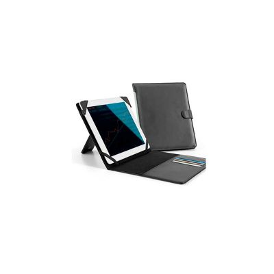 Pasta para tablet, couro sintético e personalização da logomarca em baixo relevo