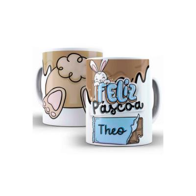 Caneca Branca em Polimero Personalizada