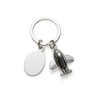 Chaveiro de Metal Avião com Resina