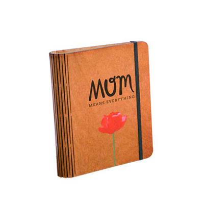 Caderno com capa em madeira personalizada com impressão digital UV ou laser - 555063