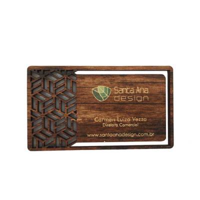 Cartão de visita em madeira com 3mm de espessura - 537918