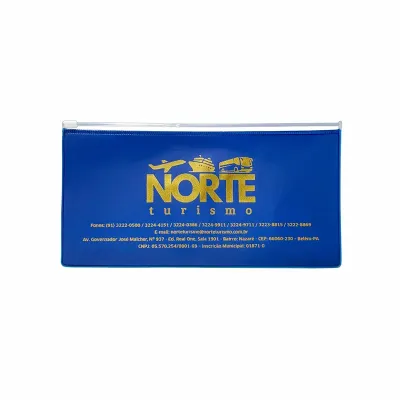 Estojo zip zap 27X14 - Azul