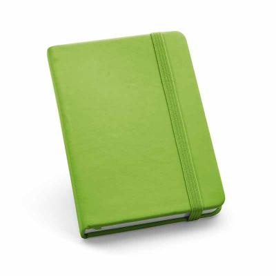 Caderneta com elástico na cor verde