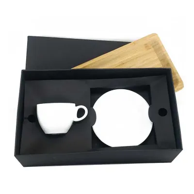 Kit com uma xícara e pires de café de cerâmica - 1102530