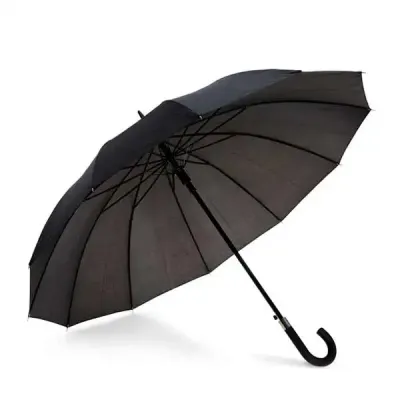 Guarda-chuva de 12 varetas. Poliéster 190T. Pega revestida em borracha. Abertura automática. Medi...