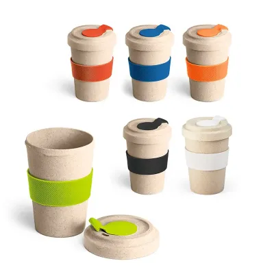 Copo para Viagem em Fibra de Bambu - em várias cores