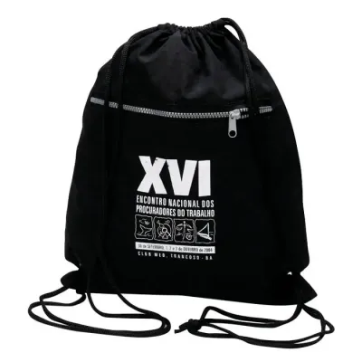 Sacochila personalizada em nylon 70 emborrachado tamanho 42 x 34 cm