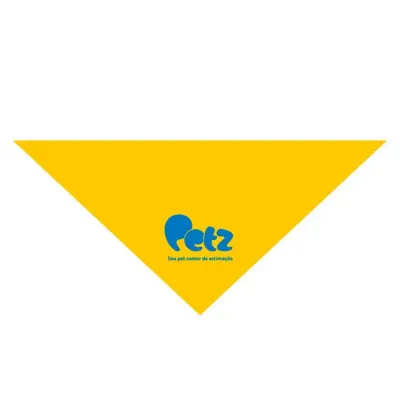 Bandana para pet amarela com o logo de sua empresa - 731236