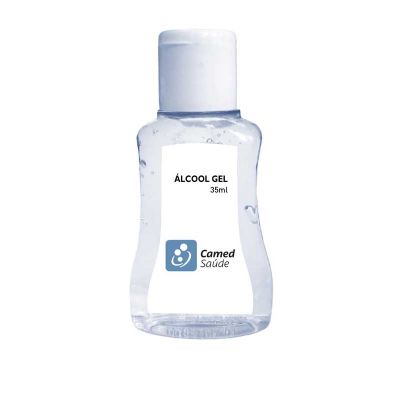 Álcool em gel 35 ml personalizado com o logo da sua empresa ou evento- logo saude - 222168