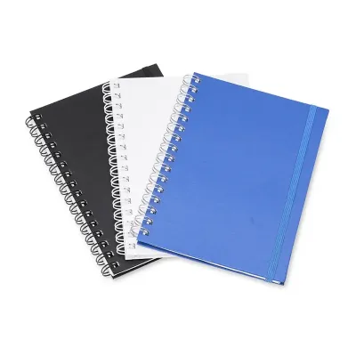 Cadernos Planner A5: preto, branco e azul