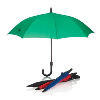 Guarda-chuva em poliéster com haste em metal, cabo emborrachado e abertura automática. medidas: ø...