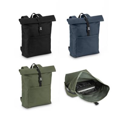 Mochila “Roll-top“ para notebook em 600D Possui um compartimento principal espaçoso para notebook...