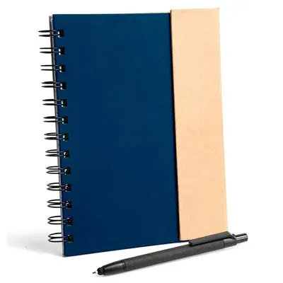Caderno espiral com caneta com ponteira touch