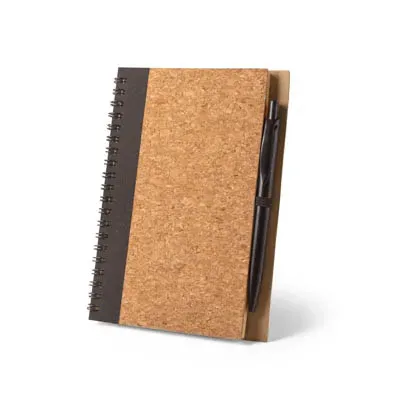 Caderno com capa de cortiça
