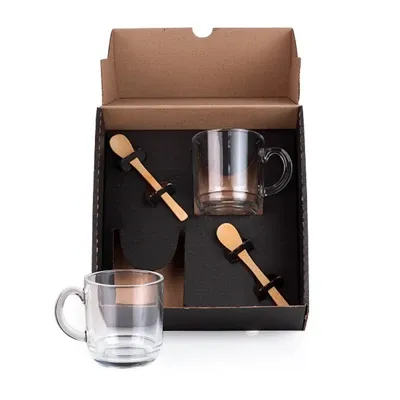 Kit caneca com colheres de bambu - 1935896
