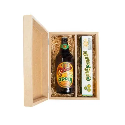 Kit cerveja com creme de parmesão e torradinhas