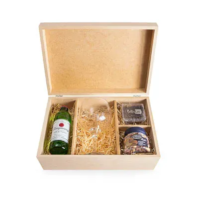 Caixa kit gin com aperitivos, taça e especiarias - 1935658
