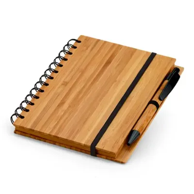 Caderno de bambu com caneta - 1529219