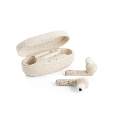 Fones de ouvido wireless de palha de trigo