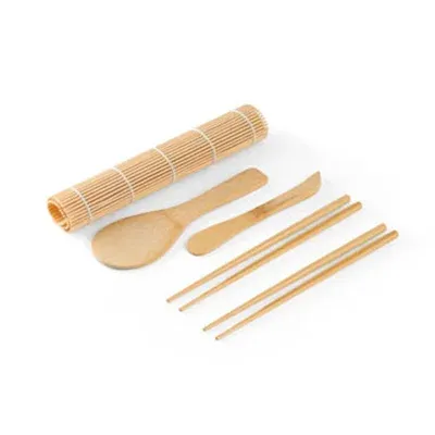 Kit para sushi em bambu com tapete - 1935473