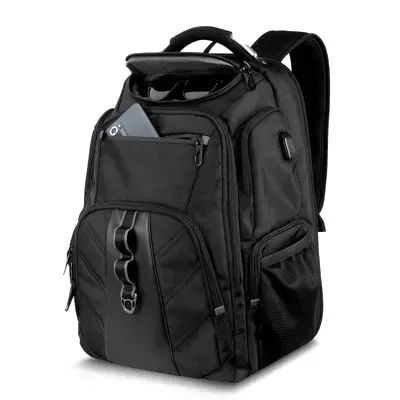 Mochila Premium para notebook em tecido poliéster.