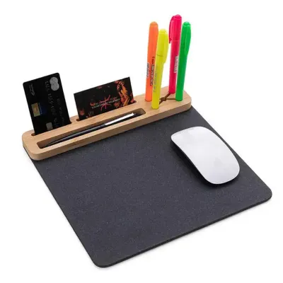 Mouse pad personalizado com porta-canetas