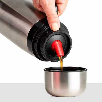 Garrafa térmica 1 litro em inox com tampa rosqueável  - 765352