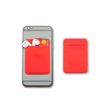 Adesivo Porta Cartão de Lycra para Celular - vermelho - 848766