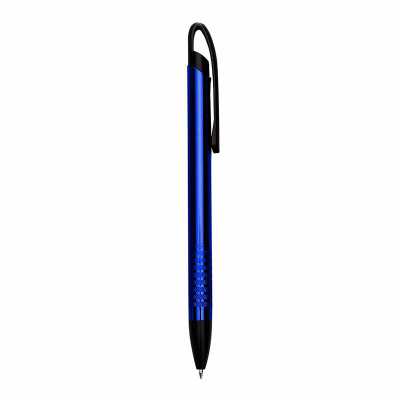 Caneta Semimetal na cor azul personalizada - 893356