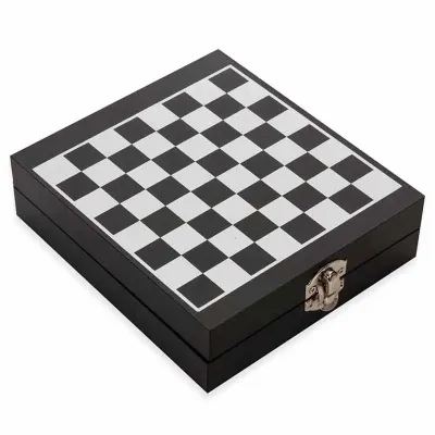 Kit vinho de 4 peças com jogo de xadrez - 1334104