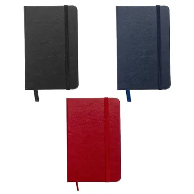 Caderneta de Sintético: preta, vermelha e azul - 1783190