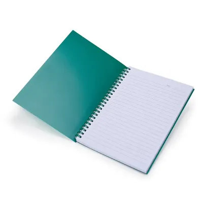 Caderno A5 Plástico com capa verde